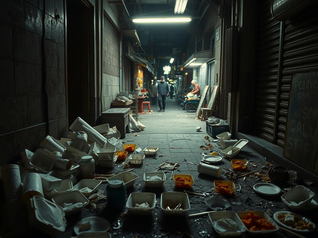 chinatown hawker leftovers consumption