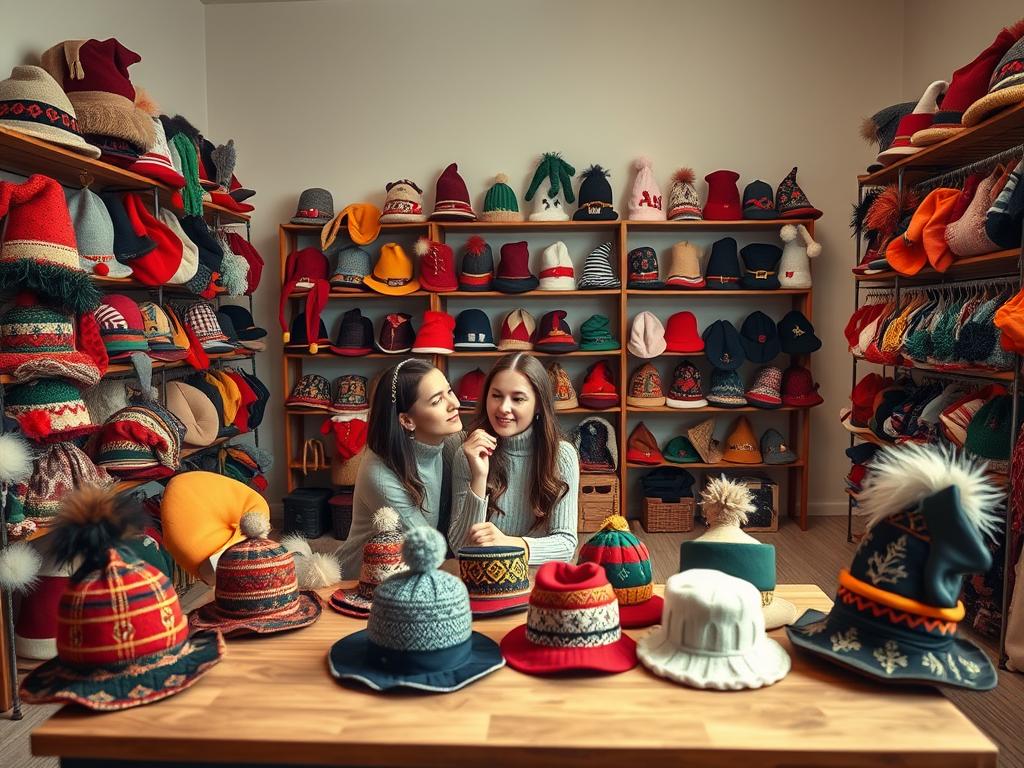 choosing Kyrsmas hat