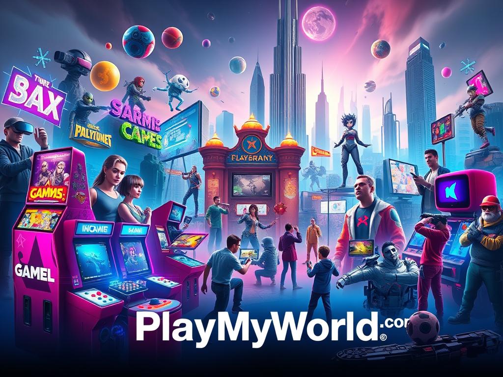 types of games available on PlayMyWorld.com
